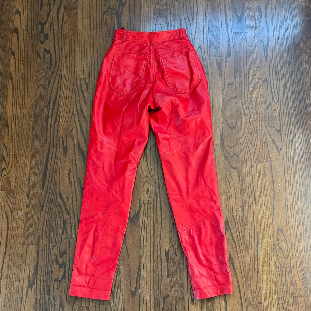 Wilsons Red Leather Pants - Picture 2 of 7